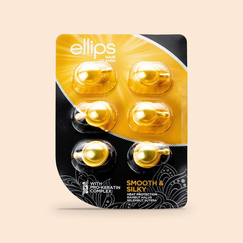 Ellips Smooth & Silky -kokeilukoko: 6 hiusöljykapselia läpipainopakkauksessa