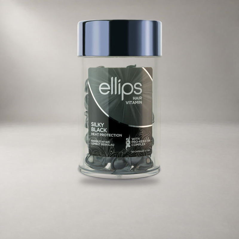 Ellips Silky Black: hiusöljykapselit, purkissa 50 kapselia