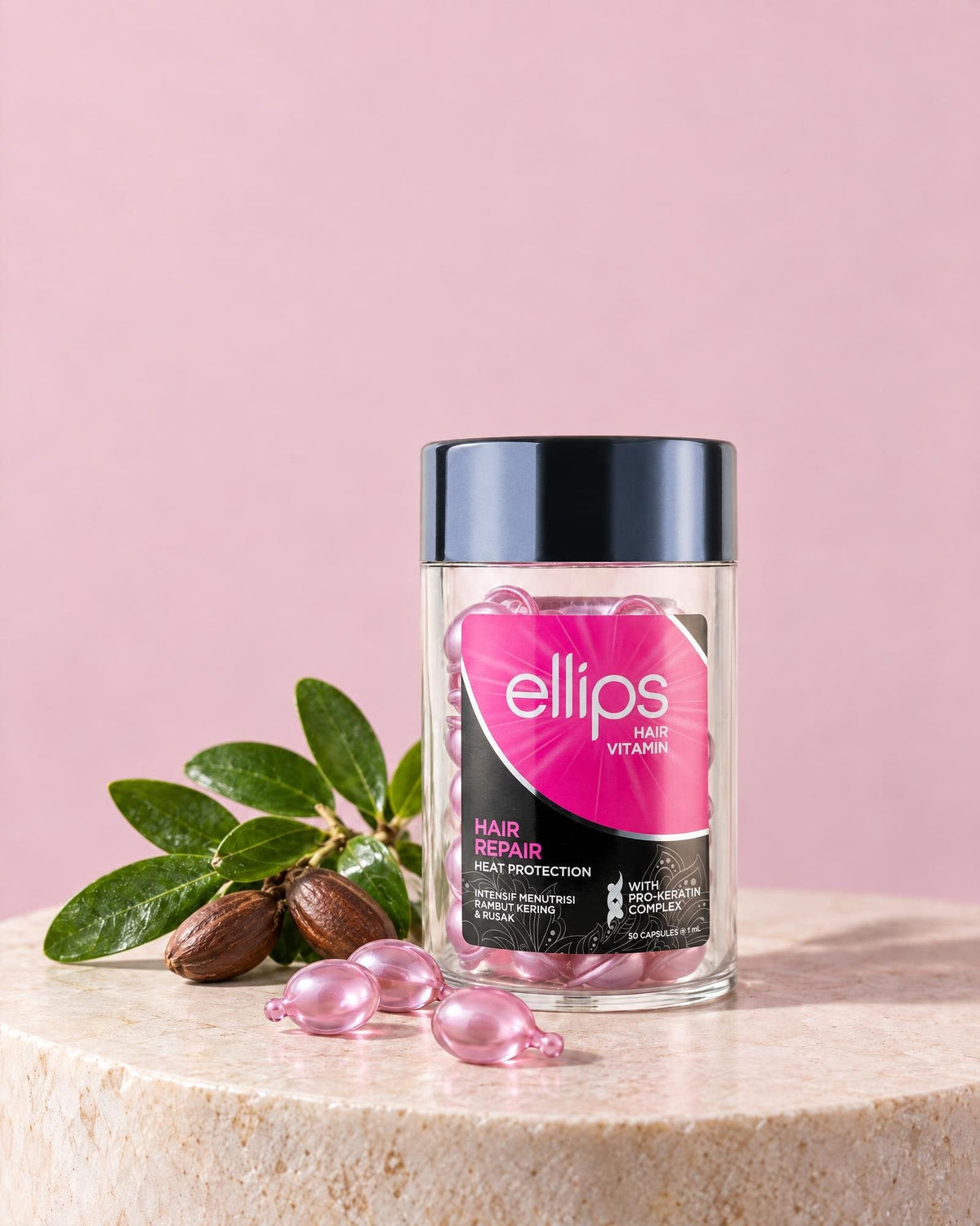 Ellips Hair Repair -purkki ja koostumuksen pääainesosat